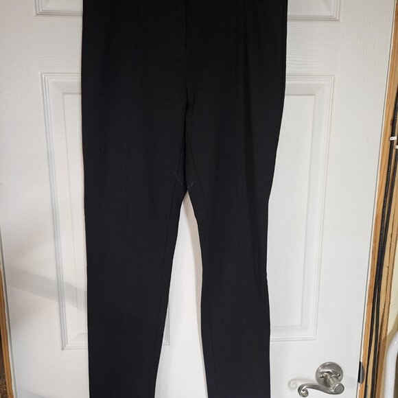 Black 3 pc suit w. faux leather accents - Picture 7 of 10